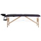 vidaXL Camilla de masaje plegable 2 zonas madera negro vidaXL Camilla de masaje plegable 2 zonas madera negro