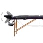 vidaXL Camilla de masaje plegable 2 zonas madera negro vidaXL Camilla de masaje plegable 2 zonas madera negro