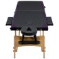 vidaXL Camilla de masaje plegable 2 zonas madera negro vidaXL Camilla de masaje plegable 2 zonas madera negro