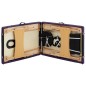 vidaXL Camilla de masaje plegable 2 zonas madera negro vidaXL Camilla de masaje plegable 2 zonas madera negro