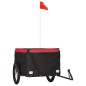 vidaXL Remolque para bicicleta hierro negro y rojo 45 kg vidaXL Remolque para bicicleta hierro negro y rojo 45 kg