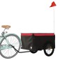 vidaXL Remolque para bicicleta hierro negro y rojo 45 kg vidaXL Remolque para bicicleta hierro negro y rojo 45 kg