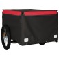 vidaXL Remolque para bicicleta hierro negro y rojo 45 kg vidaXL Remolque para bicicleta hierro negro y rojo 45 kg