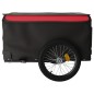 vidaXL Remolque para bicicleta hierro negro y rojo 45 kg vidaXL Remolque para bicicleta hierro negro y rojo 45 kg