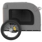 vidaXL Remolque de bicicleta mascotas hierro tela Oxford naranja gris vidaXL Remolque de bicicleta mascotas hierro tela Oxford naranja gris