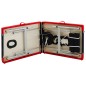 vidaXL Camilla de masaje plegable 2 zonas aluminio negro y rojo vidaXL Camilla de masaje plegable 2 zonas aluminio negro y rojo