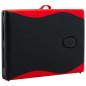 vidaXL Camilla de masaje plegable 2 zonas aluminio negro y rojo vidaXL Camilla de masaje plegable 2 zonas aluminio negro y rojo