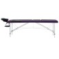 vidaXL Camilla de masaje plegable 3 zonas aluminio negro y morado vidaXL Camilla de masaje plegable 3 zonas aluminio negro y morado