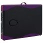 vidaXL Camilla de masaje plegable 3 zonas aluminio negro y morado vidaXL Camilla de masaje plegable 3 zonas aluminio negro y morado