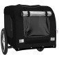vidaXL Remolque de bicicleta mascotas hierro tela Oxford negro vidaXL Remolque de bicicleta mascotas hierro tela Oxford negro