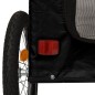 vidaXL Remolque de bicicleta mascotas hierro tela Oxford negro vidaXL Remolque de bicicleta mascotas hierro tela Oxford negro