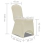 Funda elástica para sillas, 50 piezas, Crema Funda elástica para sillas, 50 piezas, Crema