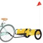 vidaXL Remolque para bicicletas hierro y tela Oxford amarillo vidaXL Remolque para bicicletas hierro y tela Oxford amarillo