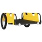 vidaXL Remolque para bicicletas hierro y tela Oxford amarillo vidaXL Remolque para bicicletas hierro y tela Oxford amarillo