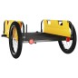 vidaXL Remolque para bicicletas hierro y tela Oxford amarillo vidaXL Remolque para bicicletas hierro y tela Oxford amarillo