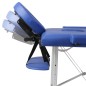 Mesa camilla de masaje de aluminio plegable de tres cuerpos azúles Mesa camilla de masaje de aluminio plegable de tres cuerpos azúles