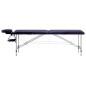 vidaXL Camilla de masaje plegable 2 zonas aluminio morado vidaXL Camilla de masaje plegable 2 zonas aluminio morado