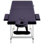 vidaXL Camilla de masaje plegable 2 zonas aluminio morado vidaXL Camilla de masaje plegable 2 zonas aluminio morado