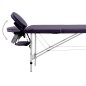 vidaXL Camilla de masaje plegable 2 zonas aluminio morado vidaXL Camilla de masaje plegable 2 zonas aluminio morado
