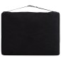 vidaXL Camilla de masaje plegable 2 zonas madera negro y beige