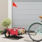 vidaXL Remolque para bicicletas hierro y tela Oxford rojo vidaXL Remolque para bicicletas hierro y tela Oxford rojo