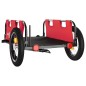 vidaXL Remolque para bicicletas hierro y tela Oxford rojo vidaXL Remolque para bicicletas hierro y tela Oxford rojo