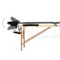  vidaXL Camilla de masaje plegable 3 zonas madera negro y beige