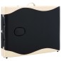  vidaXL Camilla de masaje plegable 3 zonas madera negro y beige