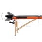 vidaXL Camilla de masaje plegable 3 zonas madera negro y naranja vidaXL Camilla de masaje plegable 3 zonas madera negro y naranja