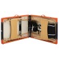 vidaXL Camilla de masaje plegable 3 zonas madera negro y naranja vidaXL Camilla de masaje plegable 3 zonas madera negro y naranja