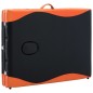 vidaXL Camilla de masaje plegable 3 zonas madera negro y naranja vidaXL Camilla de masaje plegable 3 zonas madera negro y naranja