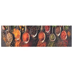 vidaXL Alfombra de cocina lavable terciopelo cuchara especias 45x150cm