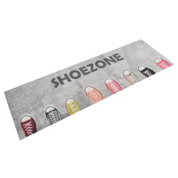 vidaXL Alfombra de cocina lavable terciopelo dibujo zapatos 60x180 cm
