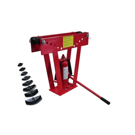  vidaXL Dobladora de tubos tubo barra hidráulica 16 ton 8 troqueles
