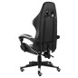 vidaXL Silla gaming de cuero sintético negro y blanco vidaXL Silla gaming de cuero sintético negro y blanco