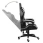 vidaXL Silla gaming de cuero sintético negro y blanco vidaXL Silla gaming de cuero sintético negro y blanco