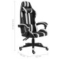 vidaXL Silla gaming de cuero sintético negro y blanco vidaXL Silla gaming de cuero sintético negro y blanco