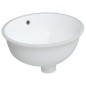 vidaXL Lavabo de baño ovalado cerámica blanco 37x31x17,5 cm vidaXL Lavabo de baño ovalado cerámica blanco 37x31x17,5 cm