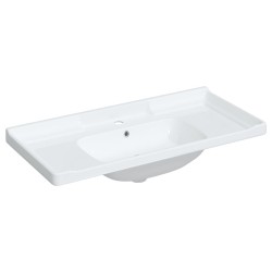 vidaXL Lavabo de baño rectangular cerámica blanco 100x48x23 cm