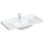 vidaXL Lavabo de baño rectangular cerámica blanco 100x48x23 cm vidaXL Lavabo de baño rectangular cerámica blanco 100x48x23 cm