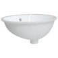 vidaXL Lavabo de baño ovalado cerámica blanco 49x40,5x21 cm vidaXL Lavabo de baño ovalado cerámica blanco 49x40,5x21 cm
