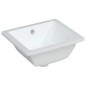 vidaXL Lavabo de baño rectangular cerámica blanco 36x31,5x16,5 cm
