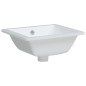 vidaXL Lavabo de baño rectangular cerámica blanco 36x31,5x16,5 cm