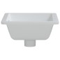 vidaXL Lavabo de baño rectangular cerámica blanco 36x31,5x16,5 cm