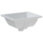 vidaXL Lavabo de baño rectangular cerámica blanco 36x31,5x16,5 cm