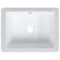 vidaXL Lavabo de baño rectangular cerámica blanco 36x31,5x16,5 cm