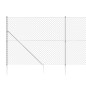 vidaXL Cerca de alambre con pinchos de anclaje plateado 1,6x10 m vidaXL Cerca de alambre con pinchos de anclaje plateado 1,6x10 m