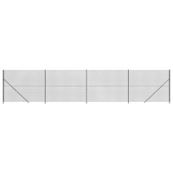 vidaXL Cerca de alambre con brida gris antracita 1,8x10 m