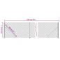 vidaXL Cerca de alambre con brida plateada 1,1x10 m