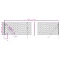 vidaXL Cerca de alambre plateado 1x10 m vidaXL Cerca de alambre plateado 1x10 m